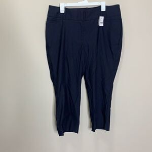 Lane Bryant work capris navy blue size 18 NWT (c1)